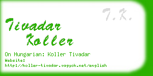 tivadar koller business card